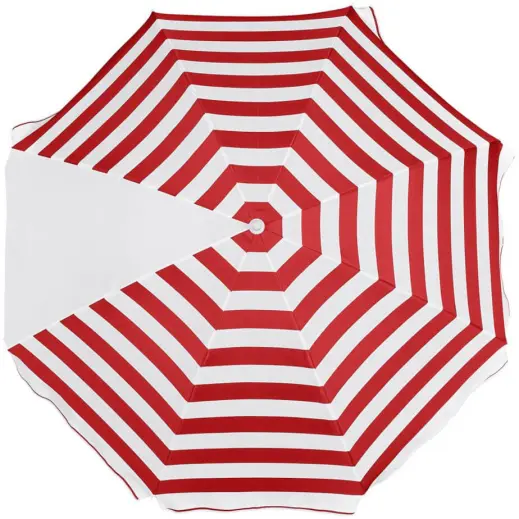 Serendipio Tanereef Stripe Beach Umbrella Red Top